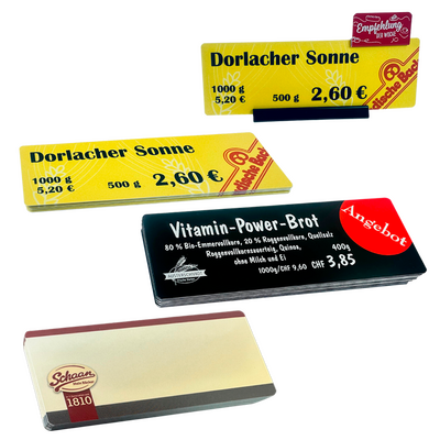 Kartenpreisschilder in Großformat