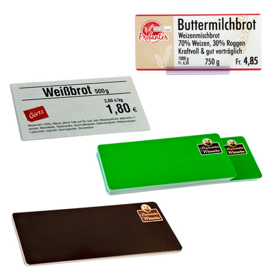 Kartenpreisschilder in Großformat
